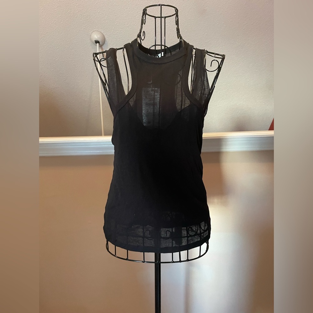 SemiSheer Zara Black Layered Top